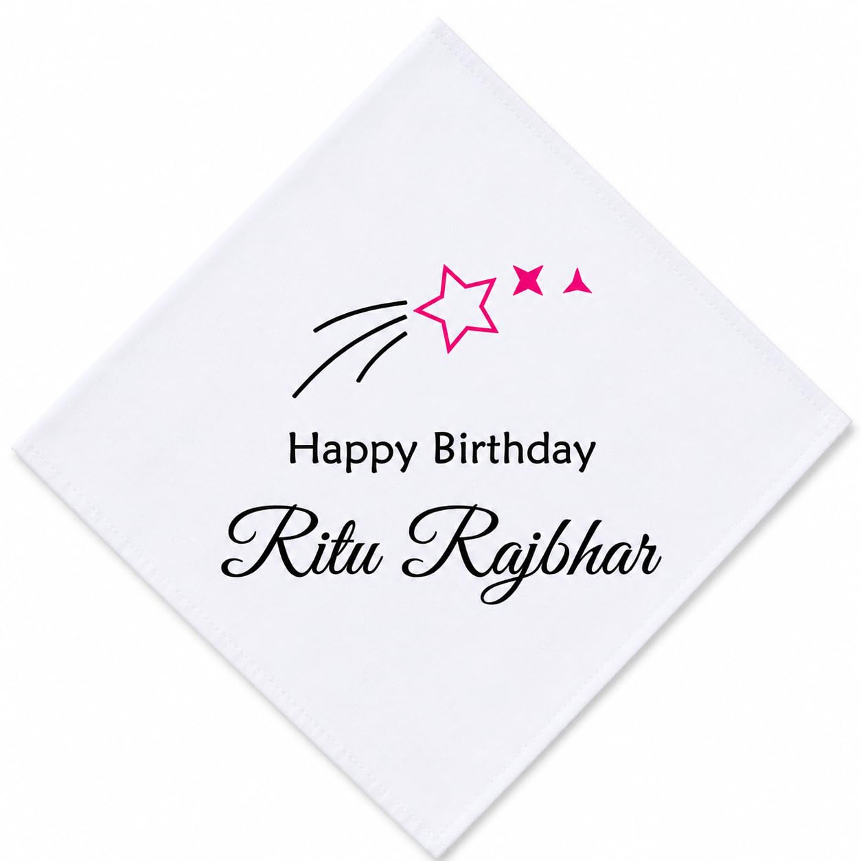 Personalised Happy Birthday Cotton Handkerchief Custom Name Print-image-37