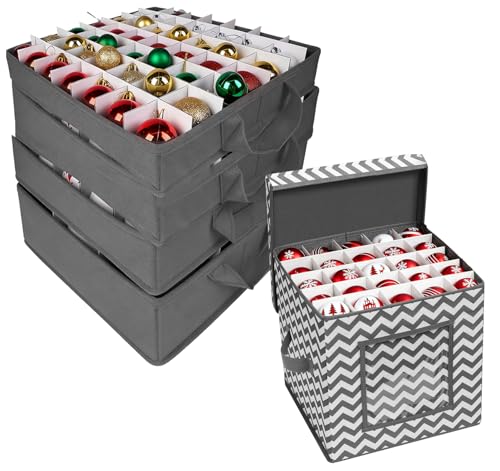 adorbox Weihnachtskugeln Aufbewahrungsbox für 83 Kugeln – 4-Ebenen...