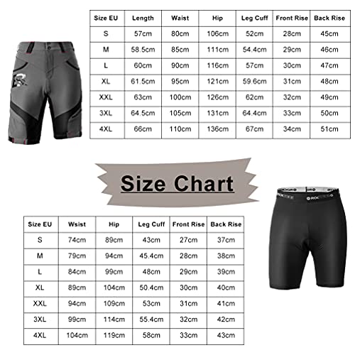 ROCKBROS Pantaloncini MTB Uomo Pantaloncini