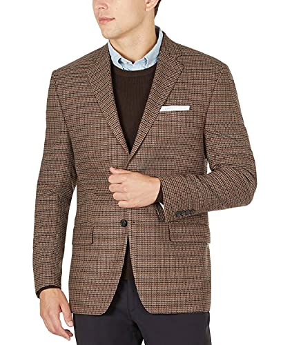 Lauren by Ralph Lauren Mens Sport Coat Long Classic Flex Brown 39