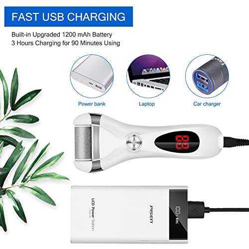 Electric Foot Callus Remover Kit, ELMCHEE Rechargeable callous removers 3 Grinding Heads Portable Waterproof foot file, Professional Pedicure Tools Feet Care for Dead, Hard Cracked Dry Skin - Image 5