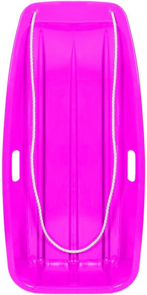 Sledge Toboggan Pull Rope Board Boat Durable Snow Sled Sleigh Purple