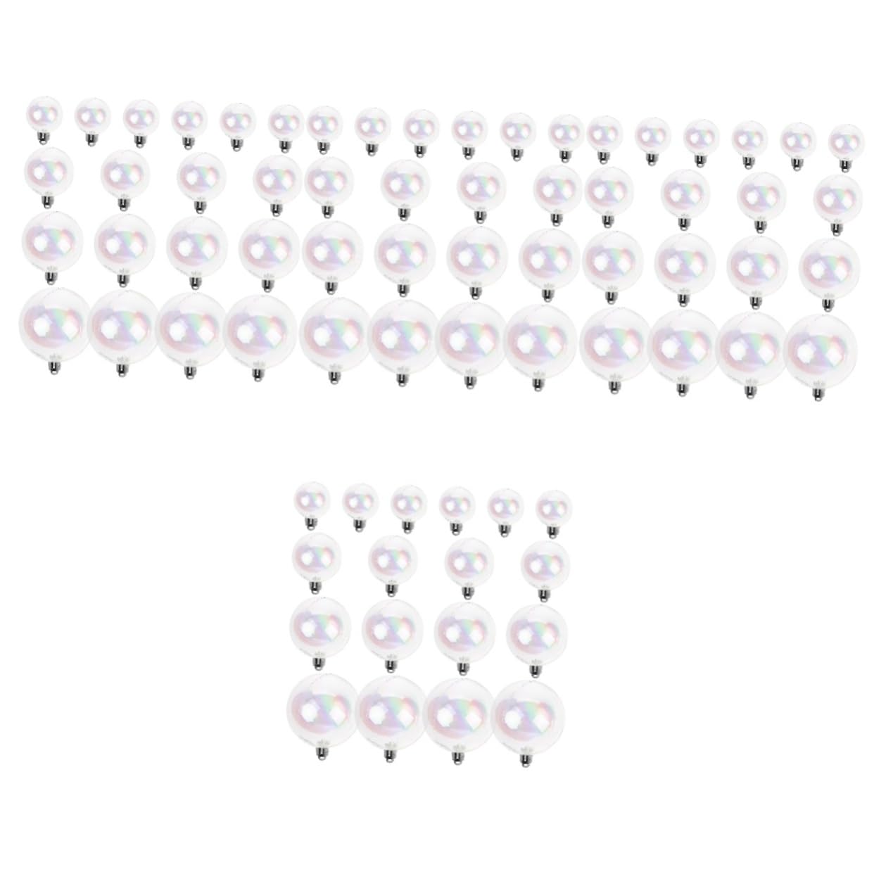 Cabilock 72piezas Bolas Navideñas Transparentes Rellenables Adornos Colgantes para Decoración De Árbol De Navidad Bodas y Fiestas Decoraciones Iridiscentes