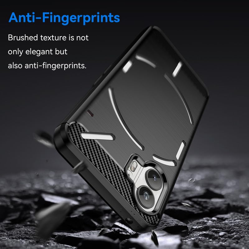 Image of Hybrid Carbon Fiber Back Case for Nothing Phone 2 (Black)