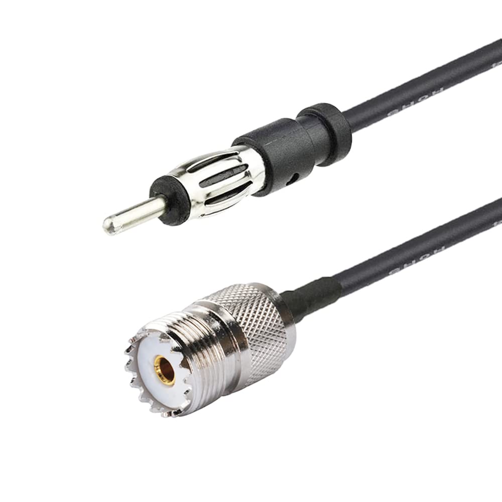 UHF-Buchse auf AM/FM-Stecker, RG174 Koaxialkabel, 30,5 cm, für Radioantenne