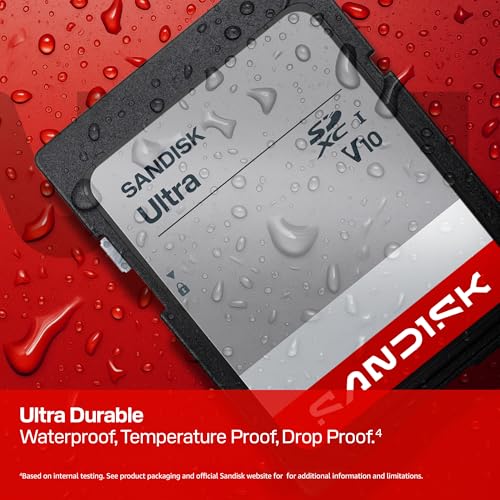 Image of SANDISK 128GB Ultra SDHC UHS-I Card and SDXC UHS-I Card - Up to 195MB /s Read Speed, Full HD Video, V10, U1, C10 - SDSDUVQ-128G-GN6IN