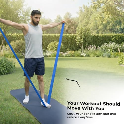 Image of Durafit91 Resistance Bands Set of 1(Extra Heavy Blue), Exercise Thera Band for Men & Women, Natural Latex Stretch Band for Yoga, Pilates, Strength Training,Home Workout,Gym Fitness,Physical Therapy