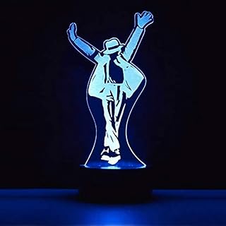 Comprar Michael Jackson Libro Poster 3D Lámpara de Escritorio Mesa 7 cambiar el color botón táctil de escritorio del USB LED lámpara de tabla ligera Decoración para el Hogar Decoración para Niños Mejor Regalo