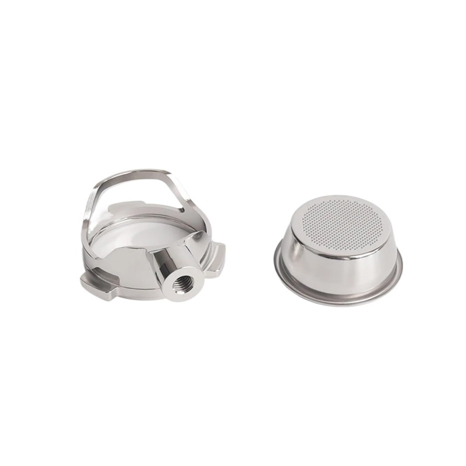Filtro de café de acero inoxidable de 54 mm para portafiltro Breville 878/870/880 sin fondo, mango de extracción mejorado y accesorio de repuesto compatible