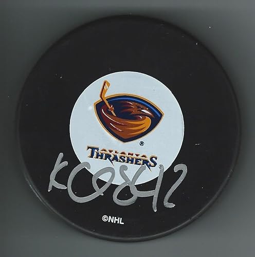 Karl Stewart Signed Atlanta Thrashers Puck - Autographed NHL Pucks