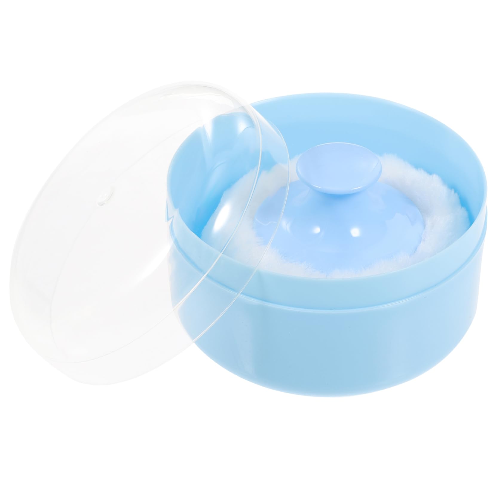 Vaguelly 1 Set Fluffy Talcum Powder Puff Case Kit for Includes Powder Puff for Even Dusting Easy One Handed Operation for Boy Girl