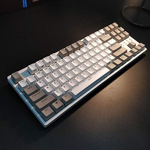 Image of DURGOD Taurus K320 TKL Mechanical Gaming Keyboard - 87 Keys - Double Shot PBT - NKRO - USB Type C (Cherry Silent Red, White)