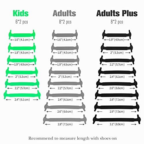 inmaker no tie shoe laces for adults and kids elastic shoelaces for sneakers rubber silicone tieless laces