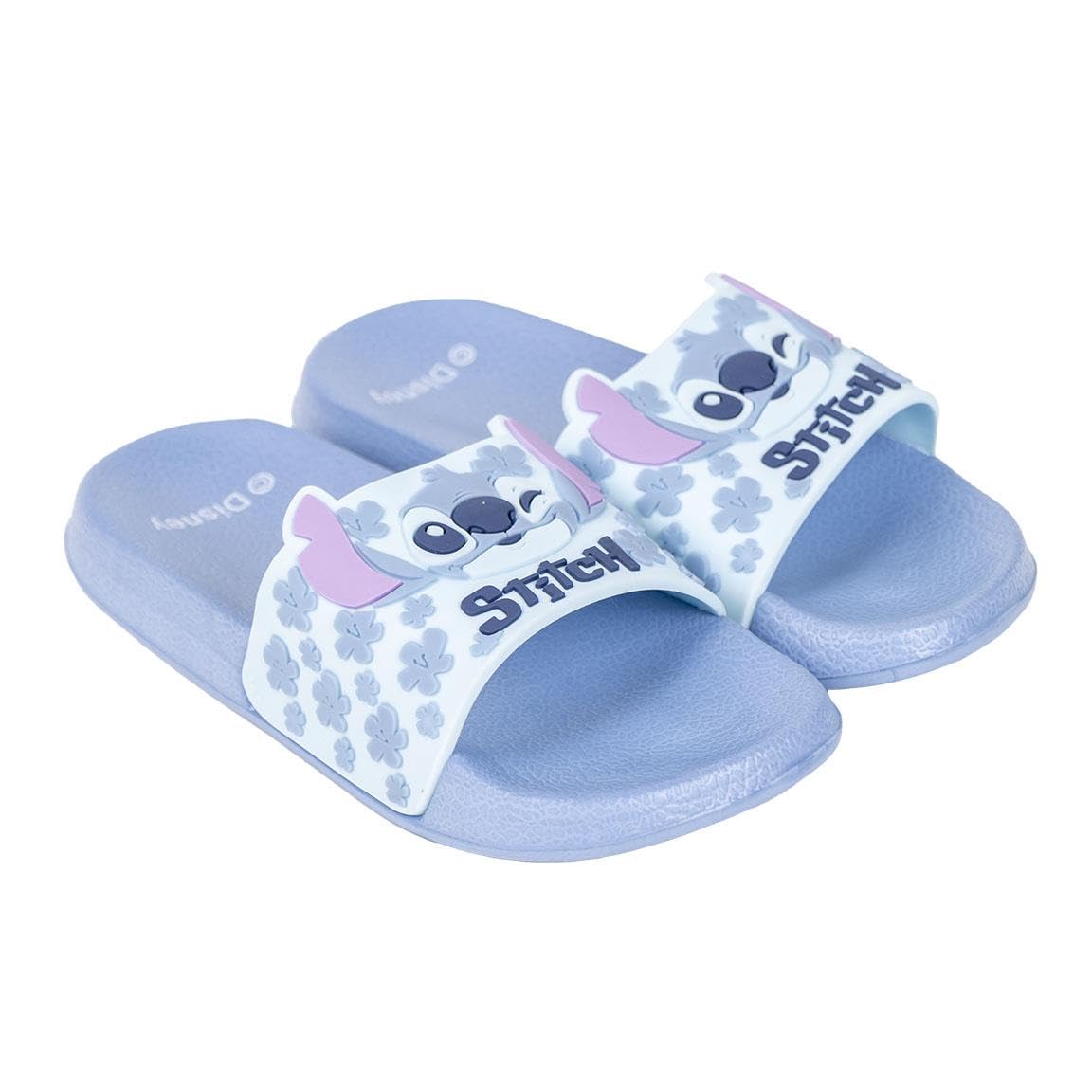 Disney Lilo und Stitch Badeschuhe für Mädchen, Badelatschen, Hellblau, Zehentrenner, Badeschlappen, super soft leicht