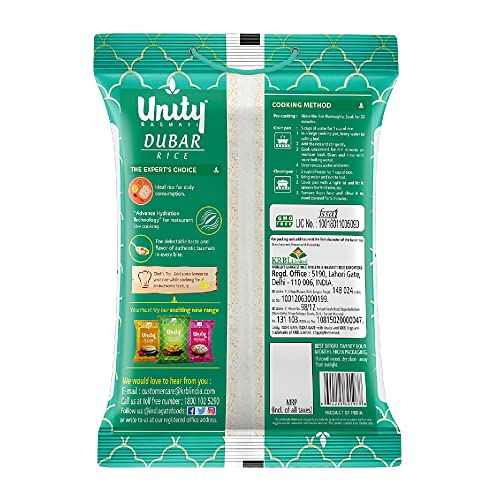 Image of Unity Dubar | Authentic Long Grain Basmati Rice, 5 Kg Pack | from The House of India Gate (Pack of 3)