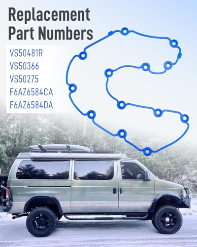 Image of VS50481R Valve Cover Gasket Set Fit for Ford F-150 F-250 F-350 E-150 Excursion Expedition Lincoln Navigator Mercury Grand Marquis Fit for 4.6L 5.4L V8 SOHC Engines - Replace VS50366 F6AZ6584DA