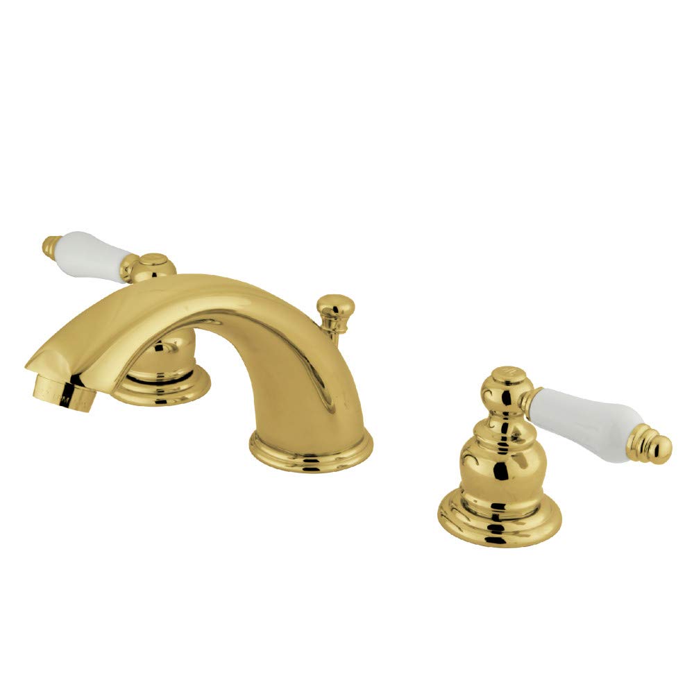 Kingston Brass KB972PL Viktoryen Yaygın Tutacaklı Lavabo Bataryası, Cilalı Pirinç