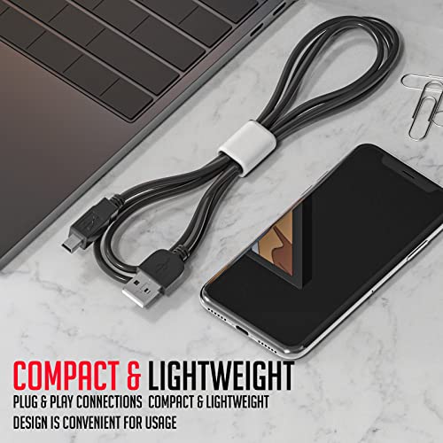 Image of Lapster 5 pin mini usb cable, usb b cable,camera cable usb2.0 for External HDDS /Card Readers /Camera etc.