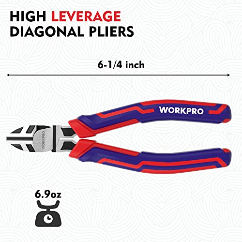 Workpro HU-XI-201 6 Inch Wire Cutters Heavy Duty Crv Steel thumb #1