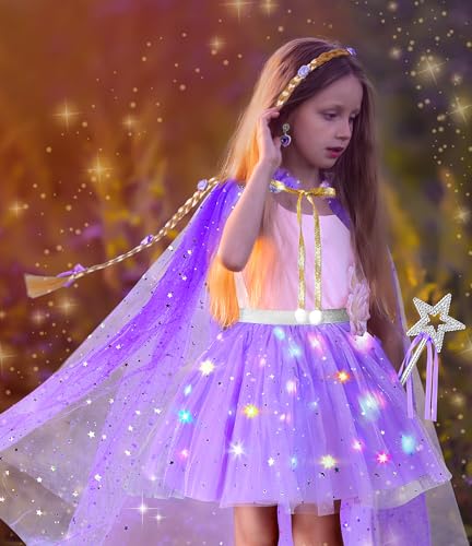 Vestido de Princesa con Luz y Capa Unicornio para Niñas miniatura 2