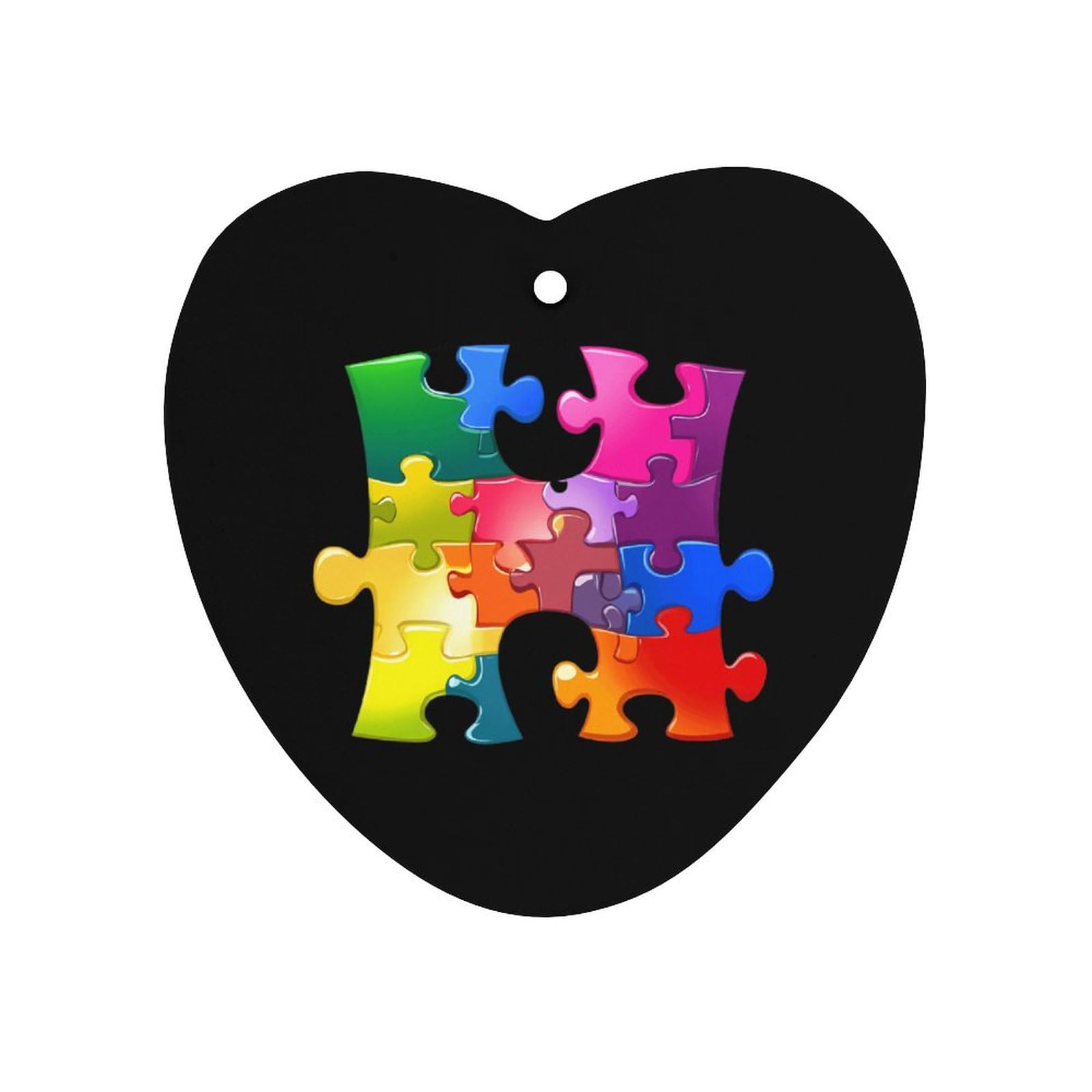 Autism Awareness Puzzle Car Air Freshener Hanging Aromatherapy Tablets for Car Accessories Love form