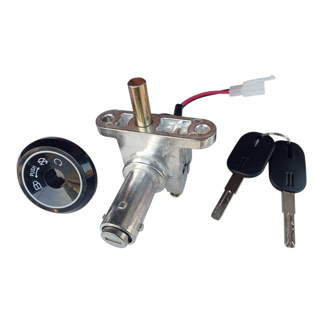 E-Trendo 37mm-47mm Lock Set with Ignition, Steering & Seat Lock Built-in with 2 Keys | Suitable for Electric Scooters & Scooty-image-39