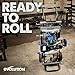 Evolution Power Tools, MCS Stand, Mitering Chop Saw Stand with Powerlift Assist | Heavy-Duty Steel Frame, All-Terrain Wheels, Compatible with Evolution S355CPS, R355CPS, Gas-Strut Lift
