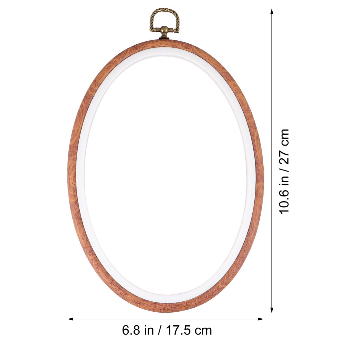 Housoutil 3pcs DIY Embroidery Circle Quilting Holder Frames Craft Cross Kit Embroidery Hoops Sewing Stitching Embroidery Frame Oval Hand Material Large DIY Embroidery Hoop Brown
