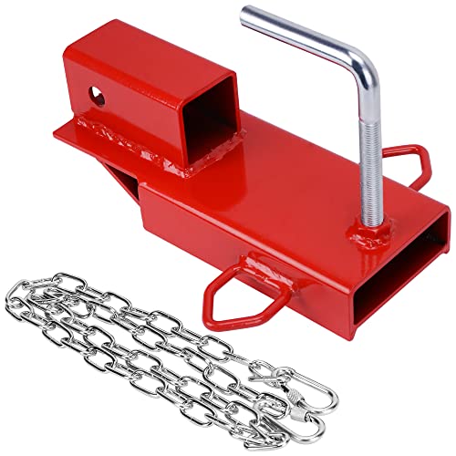 Yitamotor Clamp On Forklift Trailer Hitch Attachment, 2" Fork Towing Receiver Adapter Hitch With Safety Chain #TOP8