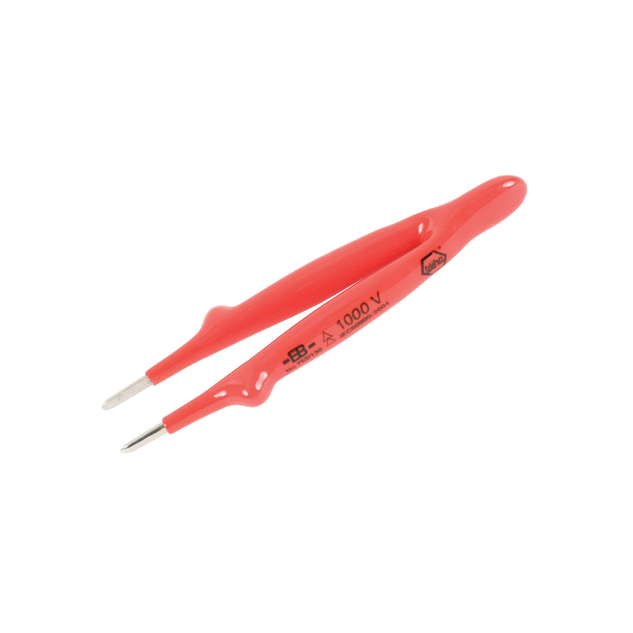 Wiha Tools 75210 - Pinzette isolate seghettate, dritte e smussate, 12,7 cm Oal