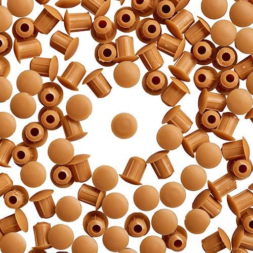 WidgetCo 3/16" and 5mm Honey Brown Hole Plugs, Conceal Most Holes in Plastic, Wood, Metal & Fiberglass (Qty 250)