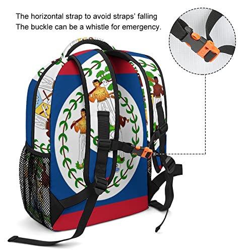 Belize Flag Cute Laptop Backpacks Travel Daypacks Unisex Fashion College Shoulder Bag3