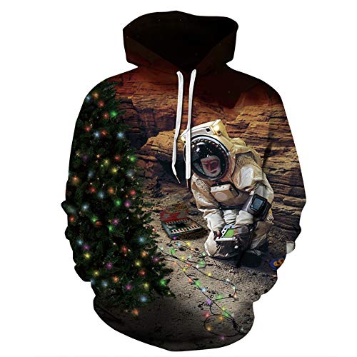 Sweat à Capuche de Noël Unisexe 3D multicolore pour vos fêtes en famille