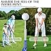 Golf Grip Trainer,Golf Swing Trainer,Retractable Right-Handed Grip Trainer Golf Training Aid for WarmUp, Strength Tempo Practice, Indoor/Outdoor Use Improve Swing Rhythm & Accuracy (FAT, Blue)