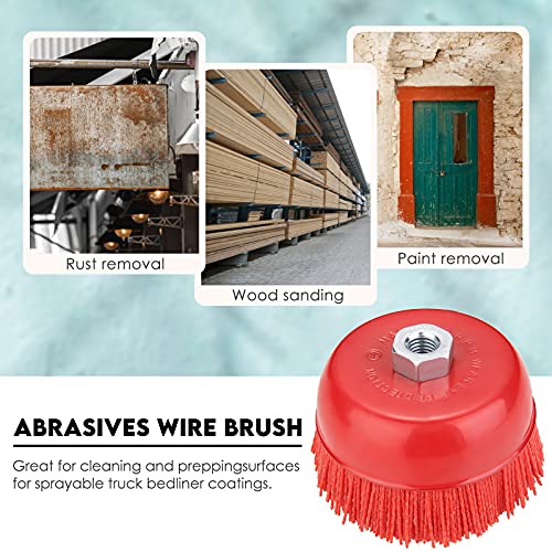 ZQO Spazzole a Tazza da 120 mm Filamento di Nylon