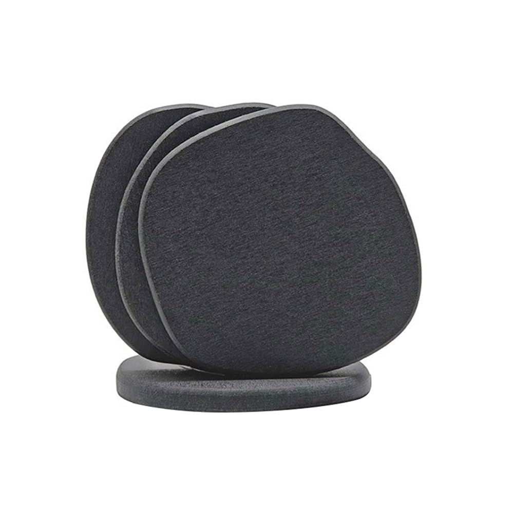 IJSDNVJNDX Absorbent Drink Coasters 4 Pack Modern Stone Coaster Set Quick-Dry Coffee Coasters Black