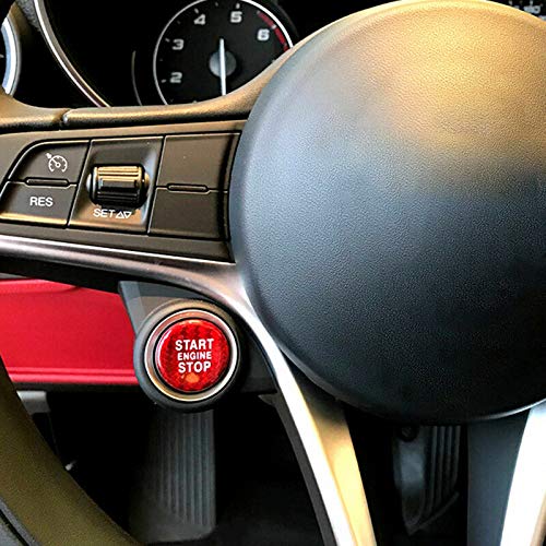Generic1*Engine Start Stop Button Ring Trim Case for Alfa Romeo Giulia Stelvio 2017 New