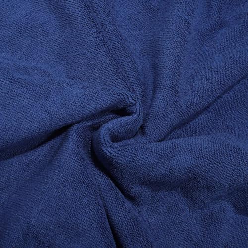 Poncho de playa unisex con capucha albornoz de rizo azul 6