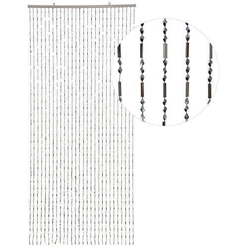 HAB & GUT -DV0231- Door Curtain GLITTER, Silver Chrome Disco, 90 x 200 cm / 35 x 78 in