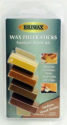 Briwax Wax Stick Filler Original Natural Bees Beeswax Waxing Wood Furniture Repair Repairing Bar - Medium Shades