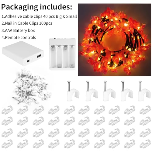 7.5FT 144LED USB Cherry Enchanted Willow Vine Lights - image 8