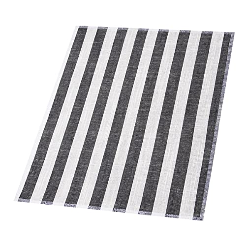 Sets de table rectangulaires mookaitedecor en coton et lin noir - 3