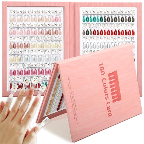 Libro magnético de color de uñas con puntas magnéticas y etiquetas numéricas de muestras