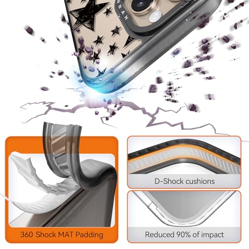 Coque compatible avec iPhone 16 Pro Max robuste à motif étoiles 6,9" - 2