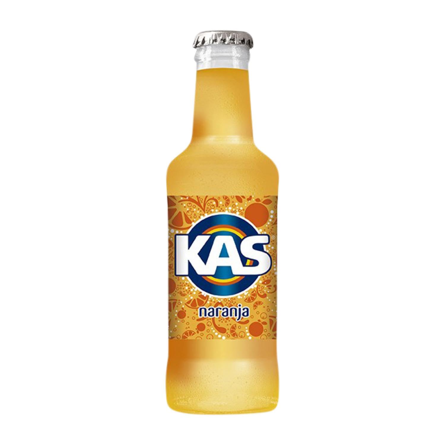 Refrescos y Mixers Caja de 24 unidades Kas Naranja Botellín 20 cl