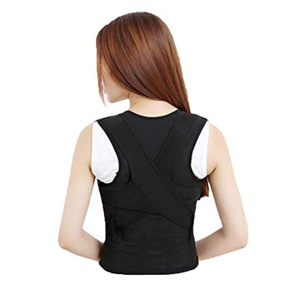 SanQ-Seven Posture Trainer,Posture Aligner Breathable Back Support Back Support Tank Male Female Student Upper Shoulder Support Back Support (Size : XL)@XXXL