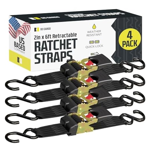 DC Cargo Mall Retractable Ratchet Strap Set