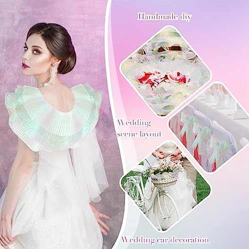 image for Newwiee 15 Yard Ruffle Pleated Chiffon Trim Halloween Organza Ruffled 