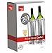 Vacu Vin Active Cooler Wine Chiller - Reusable, Flexible Wine Bottle Cooler - Silver - Set of 2 - Wine Cooler Sleeve For Standard Size Bottles - Insulated Wine Bottle Chiller