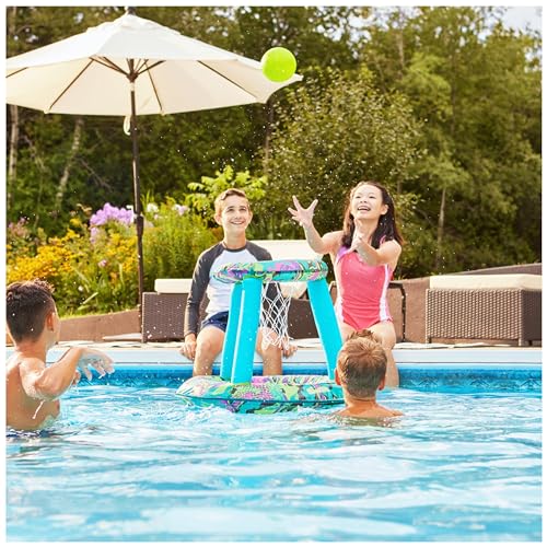 SwimWays Hydro Spring Hoops Inflatable Basketball Hoop, Waterproof Basketball Set with Hoop and Ball, Outdoor Games, Water Toys for Ages 5 and Up - image 6